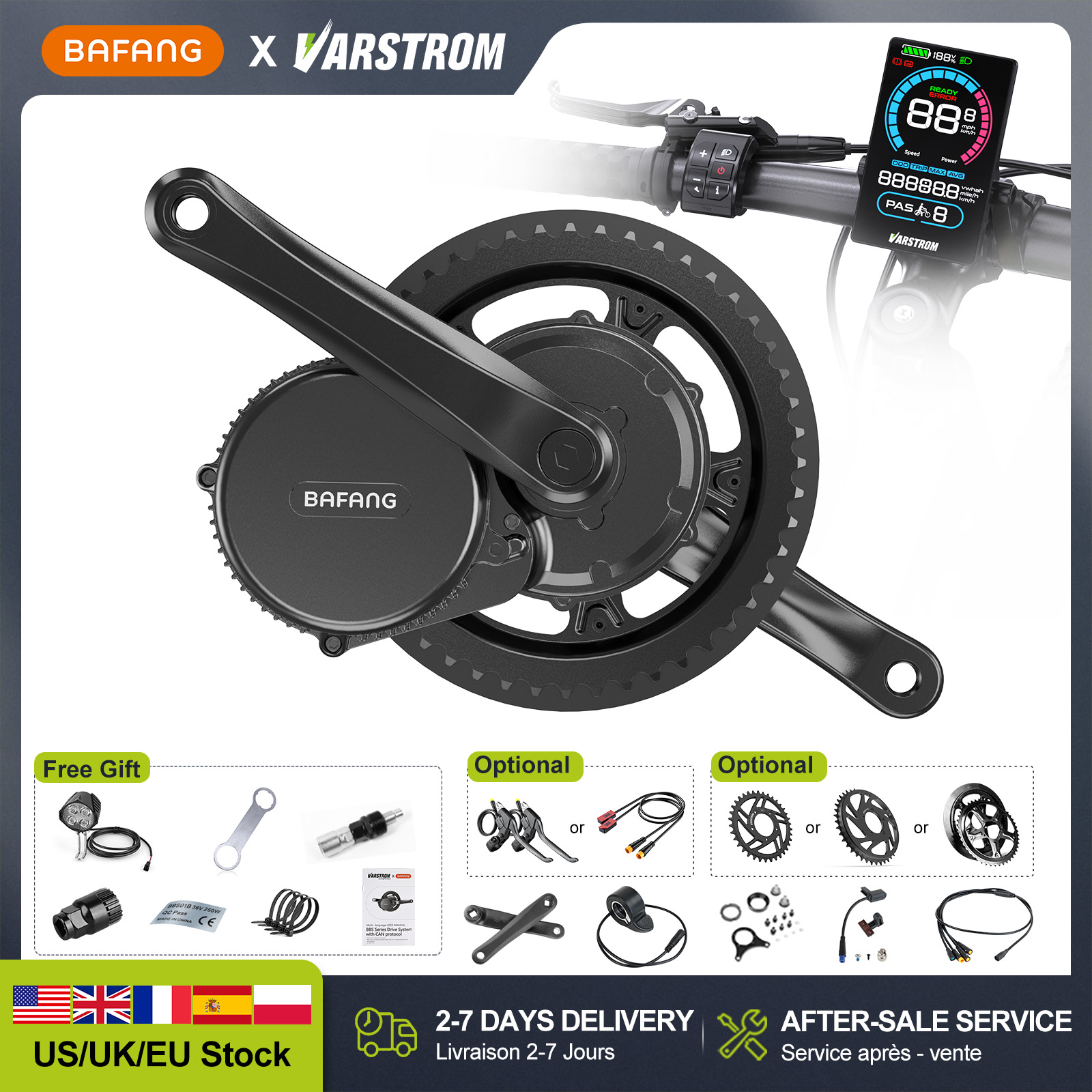 [ABD Stok] BAFANG 48V 500W 750 - Mid Drive Conversion Kit 1000W incelemesi ve fiyatı